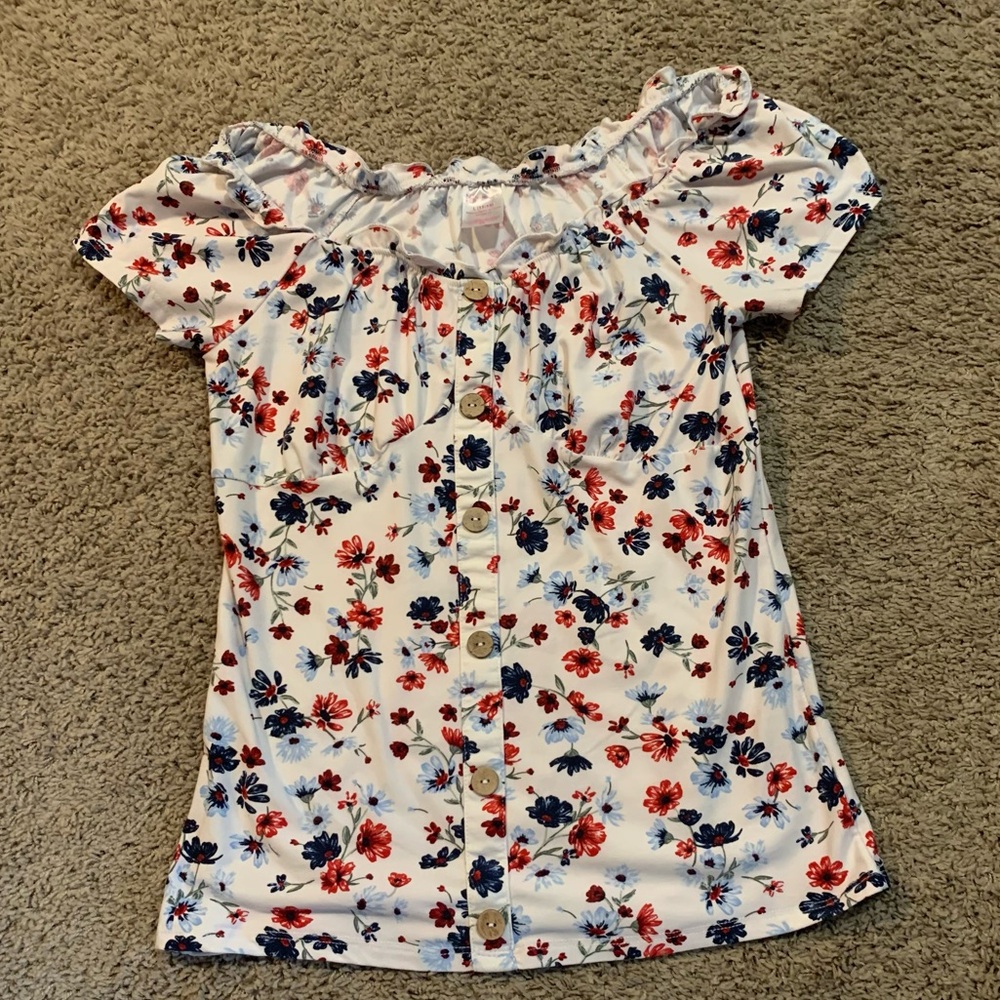 No Boundaries Floral Boho Top Large 11/13